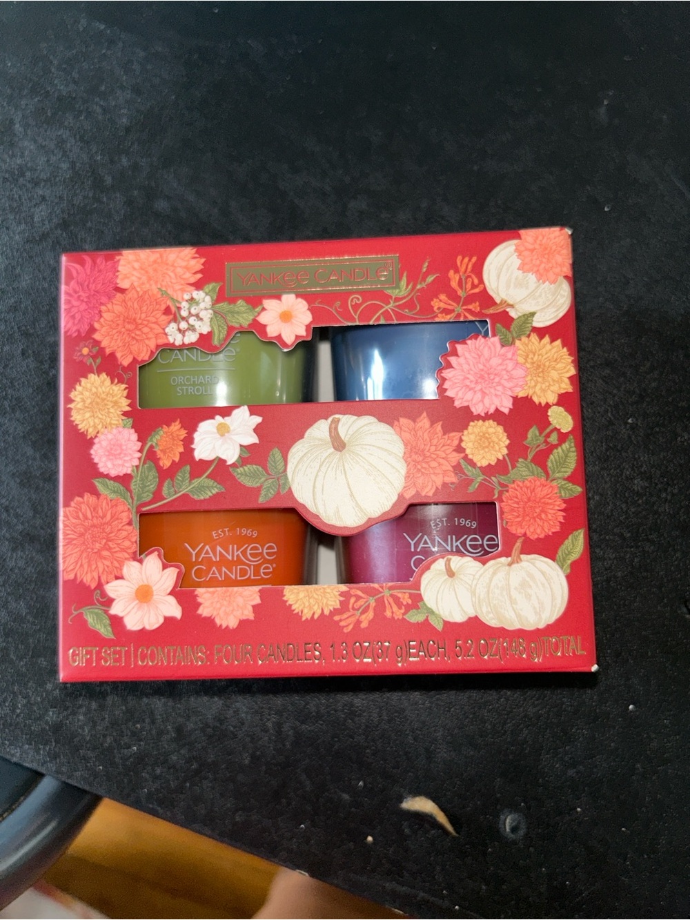 Yankee Candle Fall Votive Set - Red, Green, Blue, Orange
